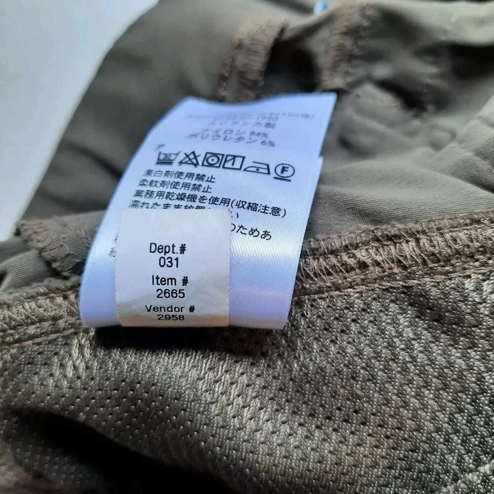 Eddie Bauer First Ascent Shorts Womens 12 Green Pull On Hiking Stretch‎ Nylon